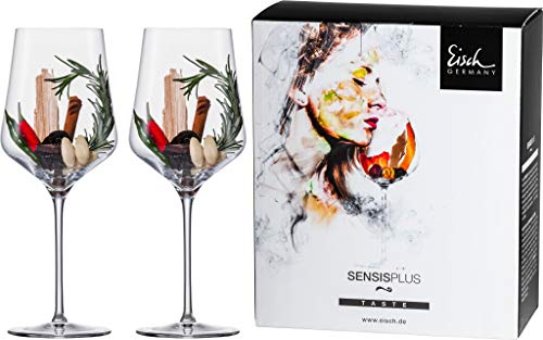 Eisch Sky Bordeaux Sensis Plus Bleifreies Kristallweinglas, 620 ml, 2 Stück von Eisch Glaskultur