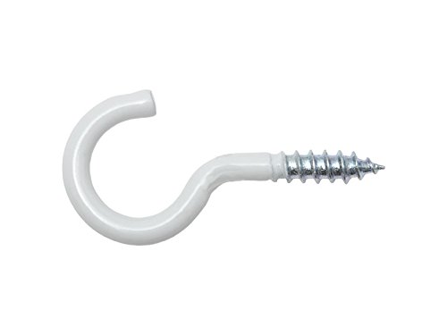 Schraubhaken weiss gebogen 5,2x80 / 24 mm - 10 Stück Hakenschrauben von EisenRon