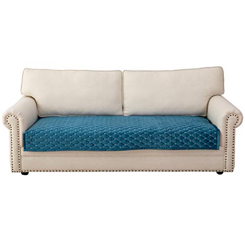 Eismodra Sofa Überzug,Sofabezug 3 Sitzer,Anti-Rutsch-Couch Überzug für L Form Sofaschoner Chaiselongue Ecksofa 2 Sitzer Schonbezüge Wohnzimmer Sessel Hunde Haustiere,Blau,110x180cm(nur 1 Stück) von Eismodra