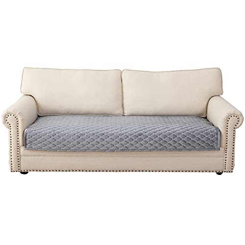 Eismodra Sofa Überzug,Sofabezug 3 Sitzer,Anti-Rutsch-Couch Überzug für L Form Sofaschoner Chaiselongue Ecksofa 2 Sitzer Schonbezüge Wohnzimmer Sessel Hunde Haustiere,Hellgrau,110x180cm(nur 1 Stück) von Eismodra