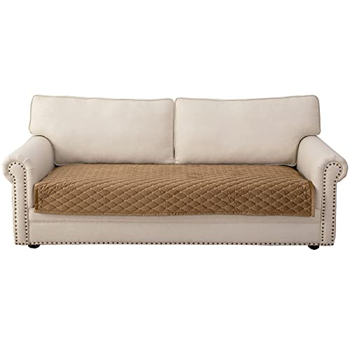 Eismodra Sofa Überzug,Sofabezug 3 Sitzer,Anti-Rutsch-Couch Überzug für L Form Sofaschoner Chaiselongue Ecksofa 2 Sitzer Schonbezüge Wohnzimmer Sessel Hunde Haustiere,Kaffee,110x180cm(nur 1 Stück) von Eismodra