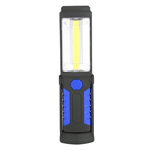 2-in-1-COB-LED-Arbeitsleuchte, Wiederaufladbare 3-W-LED-Arbeitsleuchte, 2200-mAh-LED-Taschenlampen mit Magnetfuß und Haken für Kfz-Werkstätten, Camping, Heimwerken(Blau) von Ejoyous