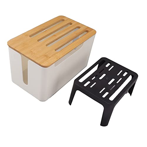Ejoyous WiFi Router Aufbewahrungsboxen, Router Regal mit Bambus-Abdeckung Modem Storage Boxes Router Verstecken Cable Organizer für TV-Zubehör wie WLAN-Router TV-Box-Komponenten Ejoyous WiFi Router Aufbewahrungsboxen, Router Regal mit Bambus-Abdeckung Modem Storage Boxes Router Verstecken Cable Organizer für TV-Zubehör wie WLAN-Router TV-Box-Komponenten von Ejoyous