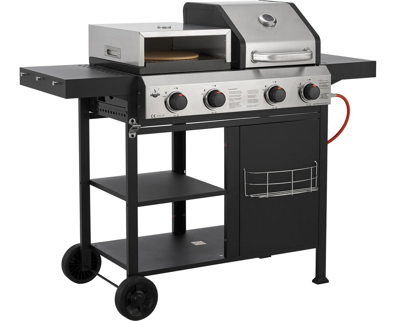 El Fuego Gasgrill Kombigrill 3-in-1 Boston, inkl. Pizzastein und Planchaplatte als Zubehör El Fuego Gasgrill Kombigrill 3-in-1 Boston, inkl. Pizzastein und Planchaplatte als Zubehör von El Fuego