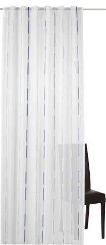 Elbersdrucke halbtransparente Gardine Calypso 01 weiß-blau 255x140 cm 184490 Vorhang mit verdeckten Schlaufen für Wohnzimmer Schlafzimmer Kinderzimmer Elbersdrucke halbtransparente Gardine Calypso 01 weiß-blau 255x140 cm 184490 Vorhang mit verdeckten Schlaufen für Wohnzimmer Schlafzimmer Kinderzimmer von Elbersdrucke