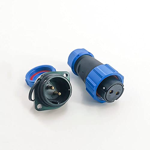 Elecbee wasserdichter Stecker 2-poliger SP21-Stecker und Buchse 2 Löcher Flansch Plattenmontage Löttyp SP21-Serie von Elecbee