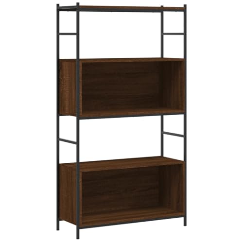 Bücherregal Braun Eichen-Optik 80x30x145,5 cm - Stabiles Regalsystem aus Holzwerkstoff & Eisen, ideal für Wohnzimmer, Büro oder Kinderzimmer - Platzsparend & langlebig Bücherregal Braun Eichen-Optik 80x30x145,5 cm - Stabiles Regalsystem aus Holzwerkstoff & Eisen, ideal für Wohnzimmer, Büro oder Kinderzimmer - Platzsparend & langlebig von Eleganz