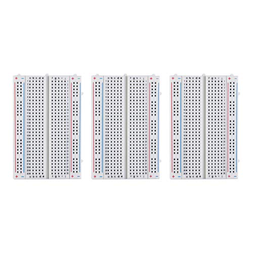 ELEGOO 3X 400 Pin Breadboard Brotschneidebrett Elektronik Steckbrett Experimentierboard 4 Stromschienen für Arduino Jumper Kabel von ELEGOO