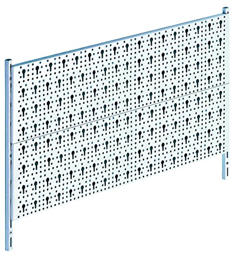 DIY Element System HEIMWERKER GRUNDSET – Metall-Werkzeugwand, ideal zur Aufbewahrung von Tools in Werkstatt und Keller – 2 Stahl-Lochplatten 800 x 200 mm, weiß von Element System