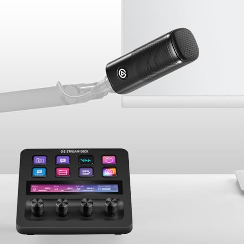 Elgato Audiomixing-Bundle - Audiomixer, Studio-Controller, Dynamisches XLR-Mikro für Podcasting, Streaming, Broadcasting, Gaming, anpassbare Touch-Leiste, Drehreglern und LCD-Tasten, Mac/PC von Elgato
