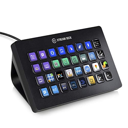 Elgato Stream Deck XL – erweiterter Studio-Controller, 32 Tasten, auslösen von Aktion in Apps und Software wie OBS, Twitch, YouTube und anderen, für Mac und PC, Schwarz von Elgato