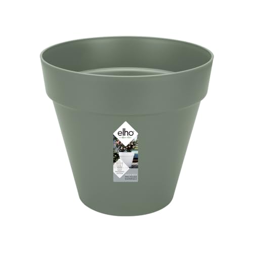 Elho Loft Urban Rund 20 - Blumentopf für Außen - Ø 19.3 x H 17.5 cm - Grün/Pistazien Grün von elho