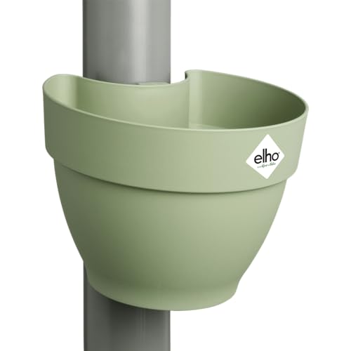 elho Vibia Campana Fallrohrpflanzgefäss 40 - Blumentopf für Regenrohr - vertikaler Garten - 100% recyceltem Plastik - Ø 21.6 x H 16.3 cm - Grün/Pistazien Grün von elho