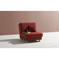 ell + ell Schlafsofa "Enny", Liegefläche Breite 80 cm, Liegehöhe 45 cm, Füße alufarben, Rückenlehne von Ell + Ell