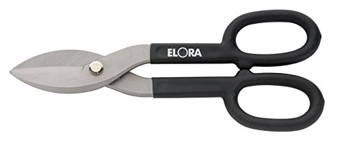 Elora Amerikanische Blechschere, Scheidenlänge 40 mm, Griff schwarz PVC-tauchisoliert, 1 Stück, 401/2-175 von Elora