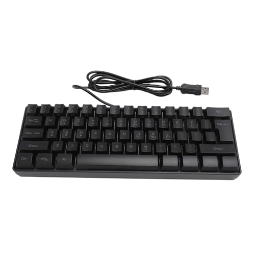 Elprico Tragbare 60% Mechanische Gaming-Tastatur, RGB-Hintergrundbeleuchtung, Kompakte 61-Tasten-Bürotastatur mit Kabel für Windows 2000 XP ME 7 8 10, Plug-and-Play, RGB-Tastatur für von Elprico