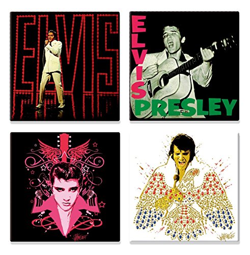 Elvis Presley 68 special various designs Nue offiziell 4 x Kühlschrankmagnet One Size von ELVIS PRESLEY
