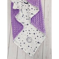 Personalisierte Babydecke Junge, Space Baby Boy Decke, Monogramm Namensdecke, Minky Swaddle Neugeborene Geschenk Junge Decke von EmblifeDesign