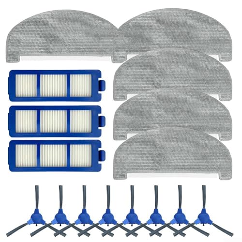 Ersatzteile für Eu-fy Clean G40 / G40 Hybrid+ Saugroboter (5 Wischtücher, 3 Filter, 8 Seitenbürsten) von Emiif