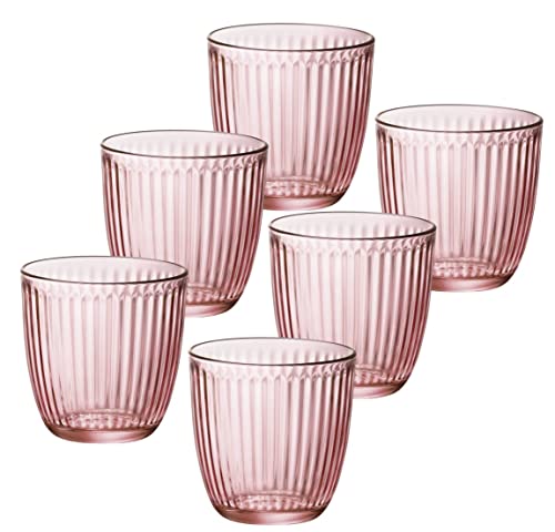 Emilja® 6 Wassergläser / Whiskybecher 29cl Line Rosa von Emilja