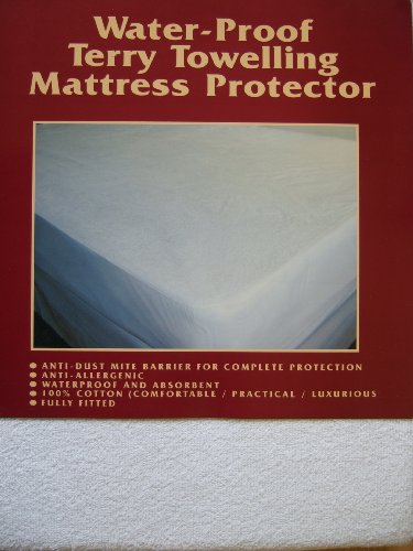 Emma Barclay Matratzenschoner, Frottee, wasserdicht, für King-Size-Bett, Polycotton, Weiß von Emma Barclay