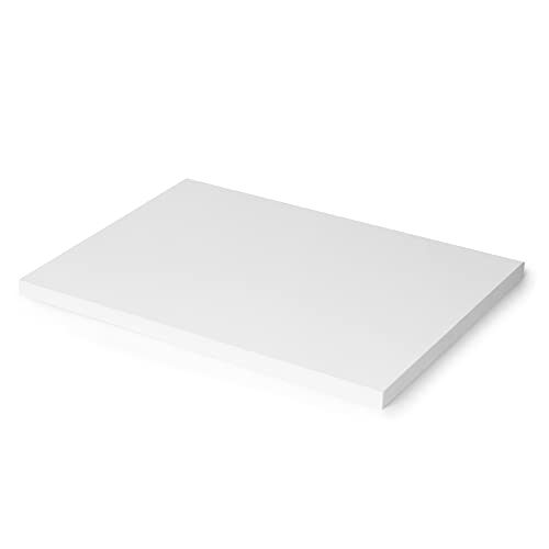 Emuca - Tischplatten für Küche, Esstisch oder Schreibtisch, Rechteckige Tischplatte 1150x750mm, Weiß lackiert, Holz von Emuca