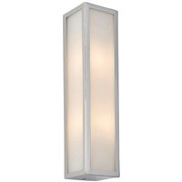 Endon Newham Outdoor Contemporary 2-flammige Wandleuchte Chrom, Milchglas von Endon