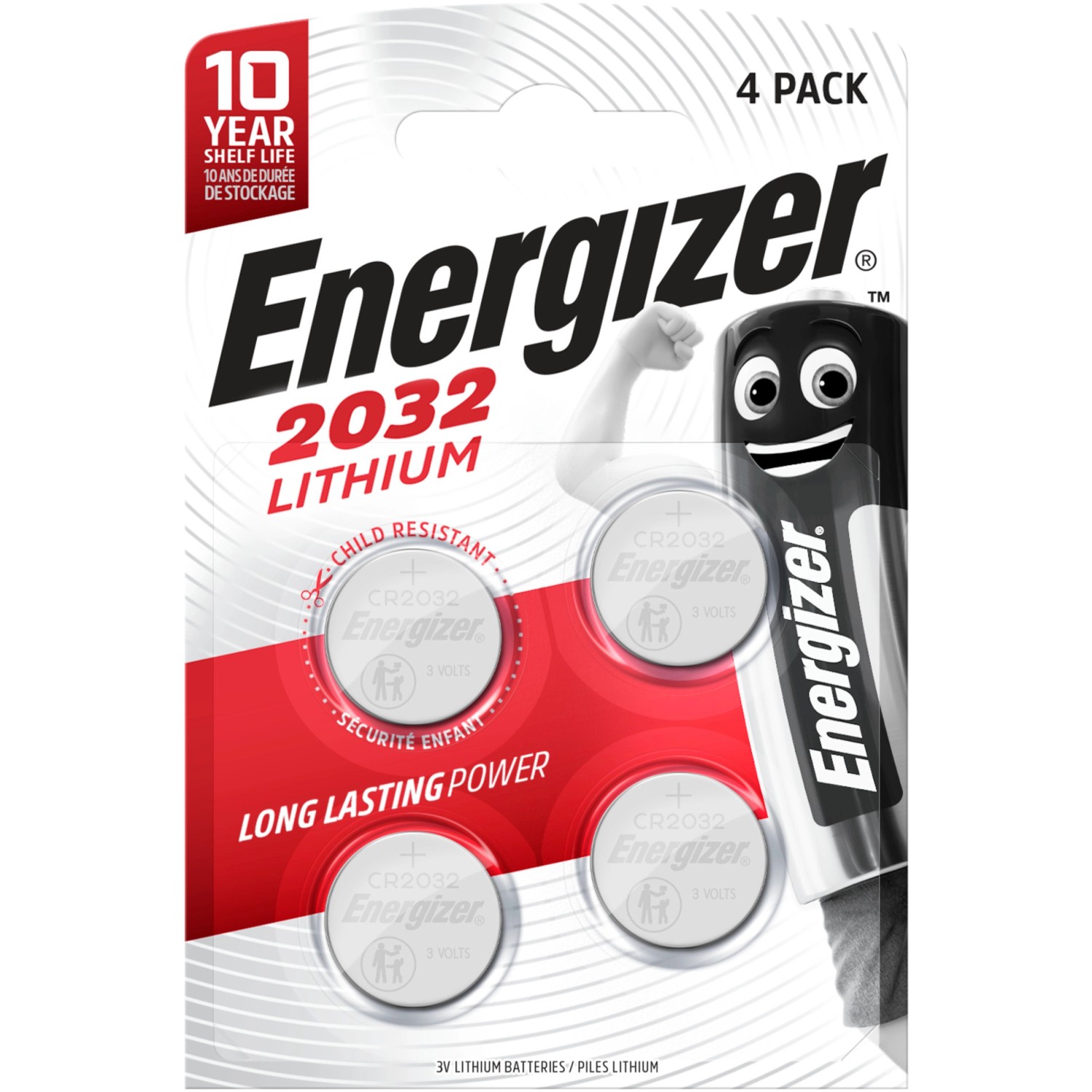 Energizer Knopfzelle Lithium CR 2032 4 Stück von Energizer