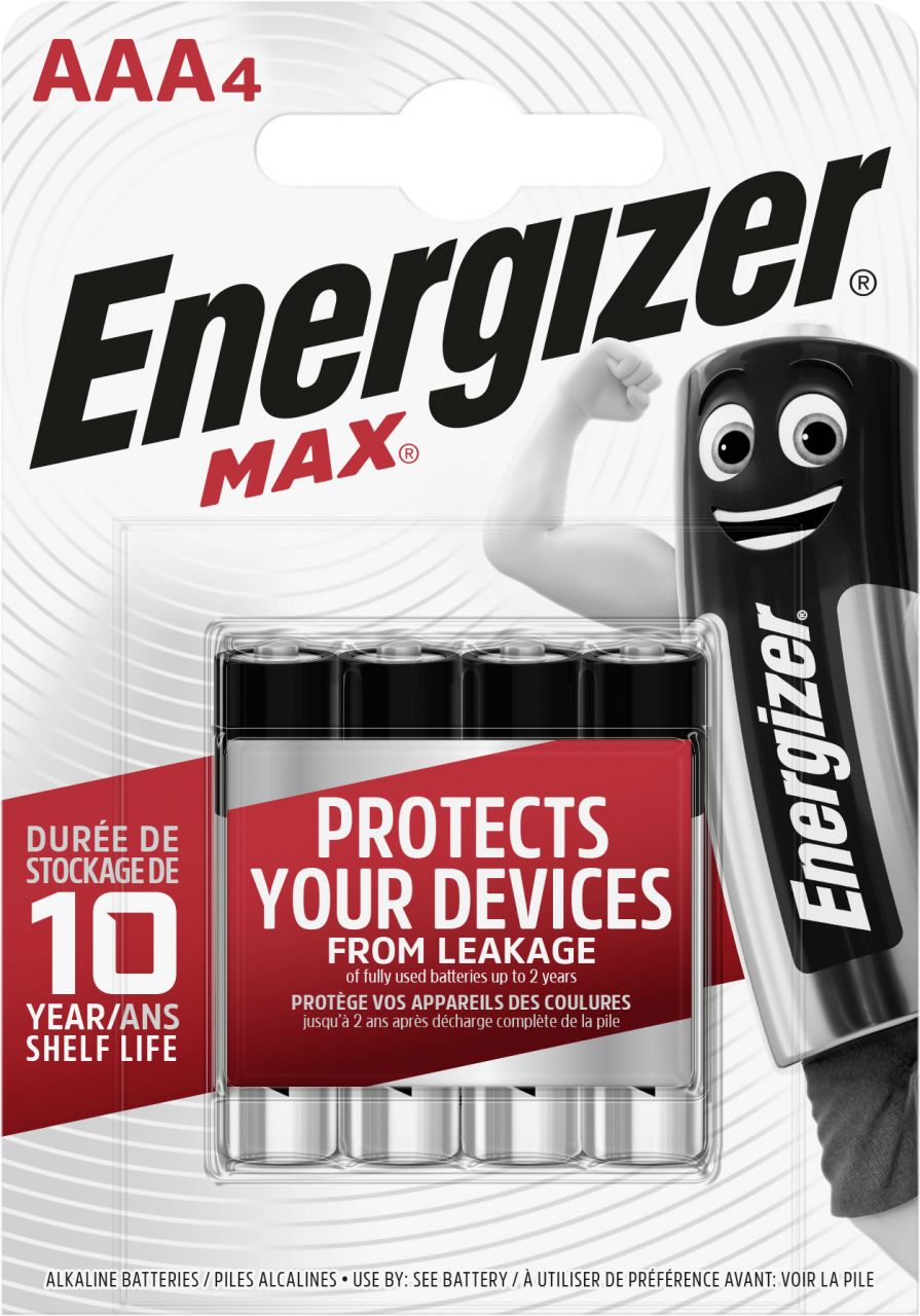 Energizer Max Alkaline Batterie Micro AAA 1,5 V, 4er Pack von Energizer