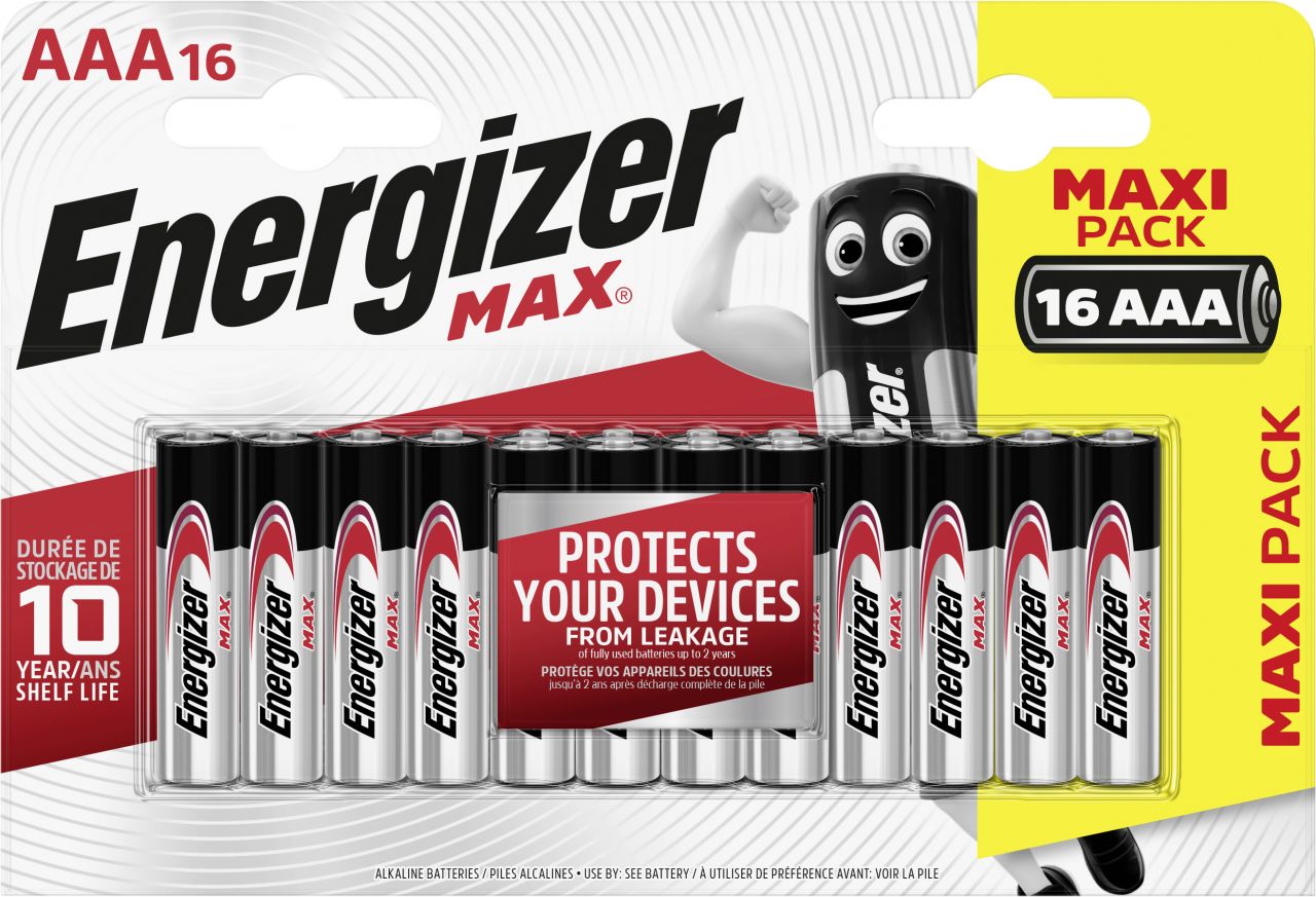 Energizer Max Alkaline Batterie Micro AAA 1,5V, 16er Pack von Energizer