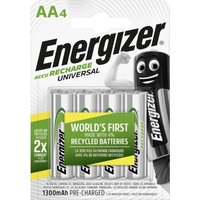 Energizer - Universal HR06 Mignon (AA)-Akku NiMH 1300 mAh 1.2 v 4 St. von Energizer