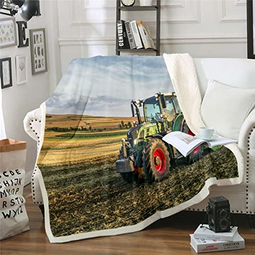 Enfunt-Home Traktor Decke Sofa 80X100cm Flauschige Mikrofaser Sofa Kuscheldecken, Fleecedecken for Erwachsene Kinder Bettcouch Couchdecke, Familie Geburtstag Weihnachten Geschenk von Enfunt-Home