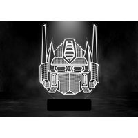 Optimus Prime Head 3D Illusion Smart App Control Nachtlicht Bluetooth, Musik, 7 & 16M Farbe Mobile App von EngravingArtStudio