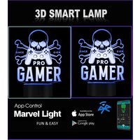 Pro Gamer, Ps, Xbox, 3D Illusion Smart App Control Nachtlicht Bluetooth, Musik, 7 & 16M Farbe Mobile App von EngravingArtStudio