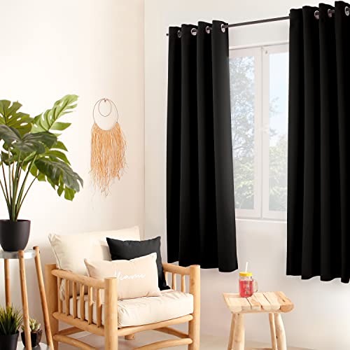 Enjoy Home 2010AN140180 Vorhang, mit 8 Ösen, Polyester, 180 x 140 cm, schwarz, 40x27 von ED ENJOY HOME