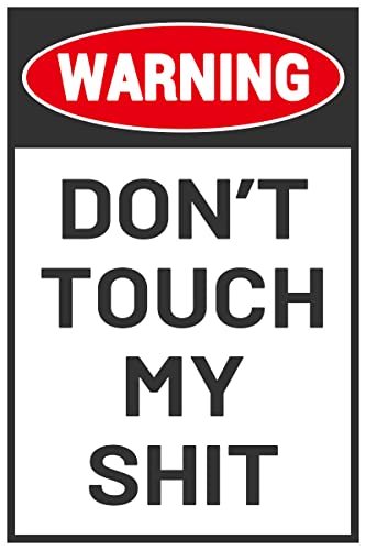 Man Cave Do Not Touch Schild, Werkstattzubehör, Garagen-Dekoschild, lustiges Geschenk für Väter, 30,5 x 20,3 cm (186) von Ensound