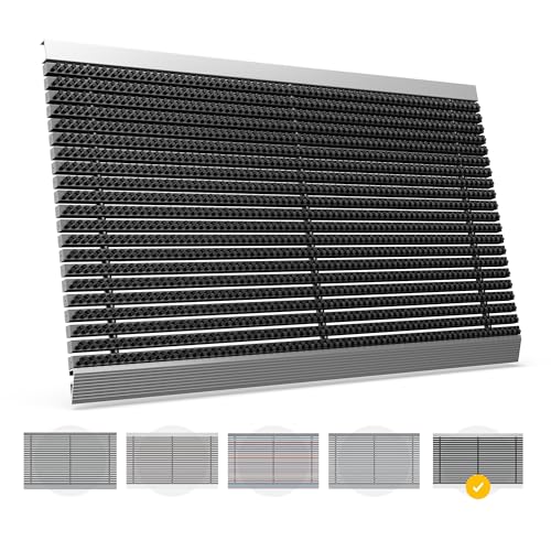Entrando Alu Fußmatte für außen - hochwertiger Fußabtreter für die Haustür im Außenbereich - Starke Bürsten, wetterfest, rutschfest - Schwarz, 50x80 cm von Entrando