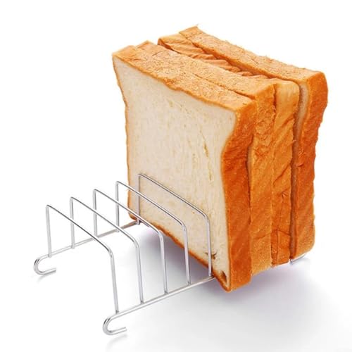 EpheyFIF Toastständer mit 8 Schlitzen, Edelstahl, Brotregal für 8 Scheiben, Toastbrot-Halter, Brot-Halter, Brotkasten-Halter, Ständer, Tisch-Service (Metall-Toastgestell) von EpheyFIF