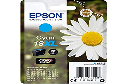 Epson C13T18124022 Cyan Original Tintenpatronen Pack of 1, XL von Epson