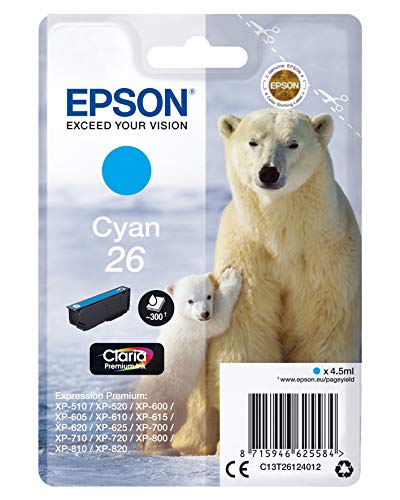 Epson C13T26124022 Cyan Original Tintenpatronen Pack of 1 von Epson