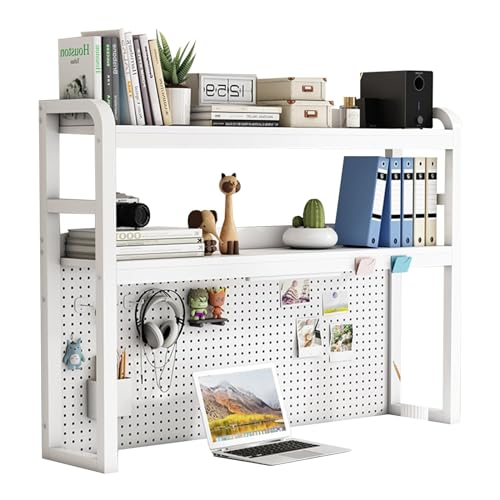 ErWaad Desktop-Displayregal - Bücherregal für den Bürotisch, 2-stöckiges Desktop-Bücherregal für den Computertisch, verstellbare mehrschichtige Desktop-Racks, multifunktionale Desktop-Organizer-Reg von ErWaad