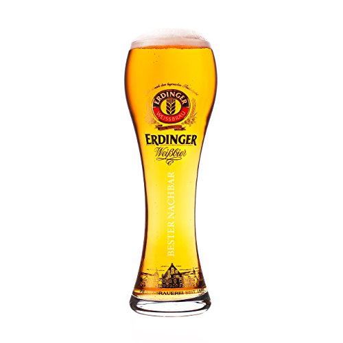 Erdinger Glas mit Gravur lizenziert Original Weißbierglas 0,5l - Bester Nachbar - Exclusiv Edition von Erdinger