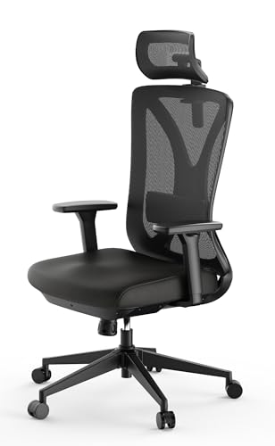 Ergolutions® Bürodrehstuhl VITA MESH - ergonomischer Bürostuhl, Mesh-Rückenlehne, verstellbare Kopfstütze, 3D Armlehnen, Lumbalstütze, Synchronmechanik, atmungsaktiv, für Homeoffice und Büro von Ergolutions