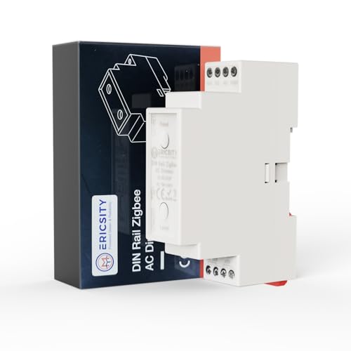 Ericsity Zigbee Din Rail AC Dimmer mit einstellbarer Ladung für Smart Home Wireless Control, Zigbee Dimmer für Hu-e ， SmartThings, Tuya, Amazon Echo Studio, Zuhause, Homey, Conbee, Zigbee2MQT von Ericsity