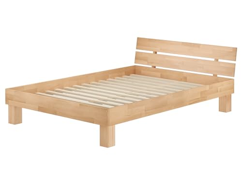 Erst-Holz Französisches Bett Futonbett Doppelbett 140x200 Massivholzbett Buche Natur Rollrost 60.86-14 von Erst-Holz