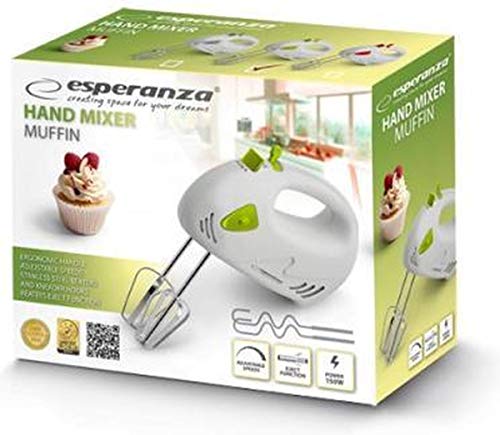 Handmixer Muffin 150W Weiß-Grün von Esperanza