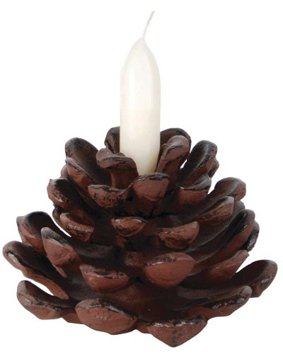 Esschert Design Kerzenleuchter, Kerzenständer Motiv Tannenzapfen, ca. 14 cm x 14 cm x 11 cm von Esschert Design