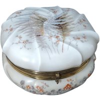 7 "C.1890 Wavecrest Farn Dekoriert Swirl Kommode Box Handbemalt Blumen 4, 25" von EstateFreshAustin