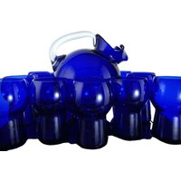 Mcm 13-Teiliges 1930Er Jahre Kobaltblau-Wasser-Set Camebor Royal Blue Ball Krug Und Pilz von EstateFreshAustin