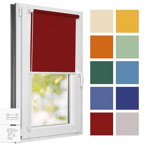 Estika® Rollo für Fenster ohne Bohren - 80 x 120 cm - Tango -Sammlungsverkauf, Klemmfix Montage, Fenster rollos für innen, Sichtschutz für Fenster und balkontür (80 cm Stoffbreite) von Estika